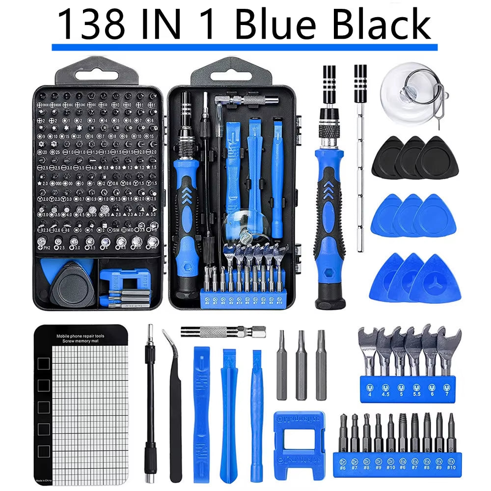 Precision Screwdriver Set,140Pcs Repair Tool Kit with 118 Bits Magnetic Screwdriver Set for Computer,Laptop,Phone Etc.