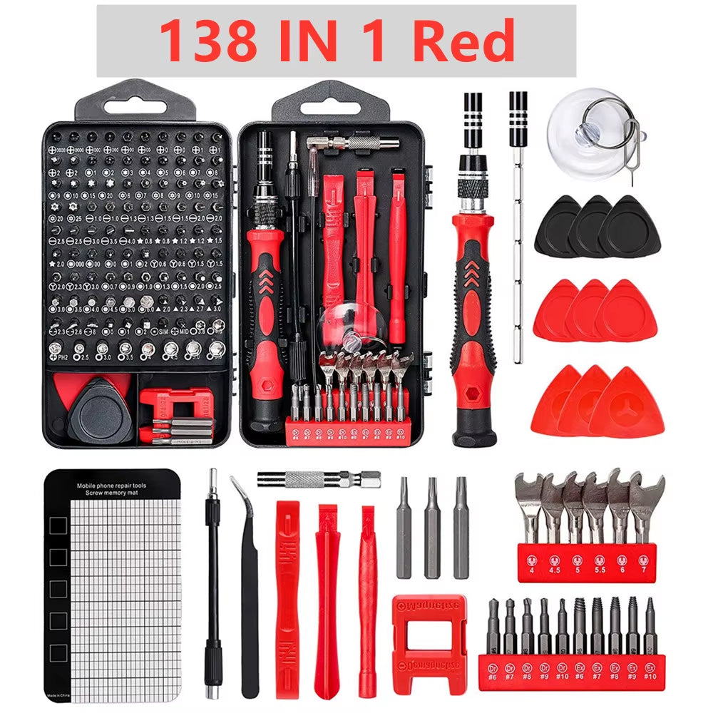 Precision Screwdriver Set,140Pcs Repair Tool Kit with 118 Bits Magnetic Screwdriver Set for Computer,Laptop,Phone Etc.