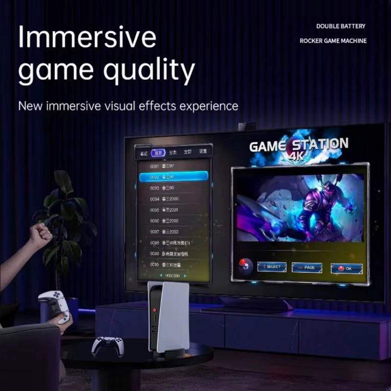 Built-In 15000 Games Play Station5 Television Classic Arcade Video Game Consoles Retro TV Game Box with 2 Wireless Controllers
