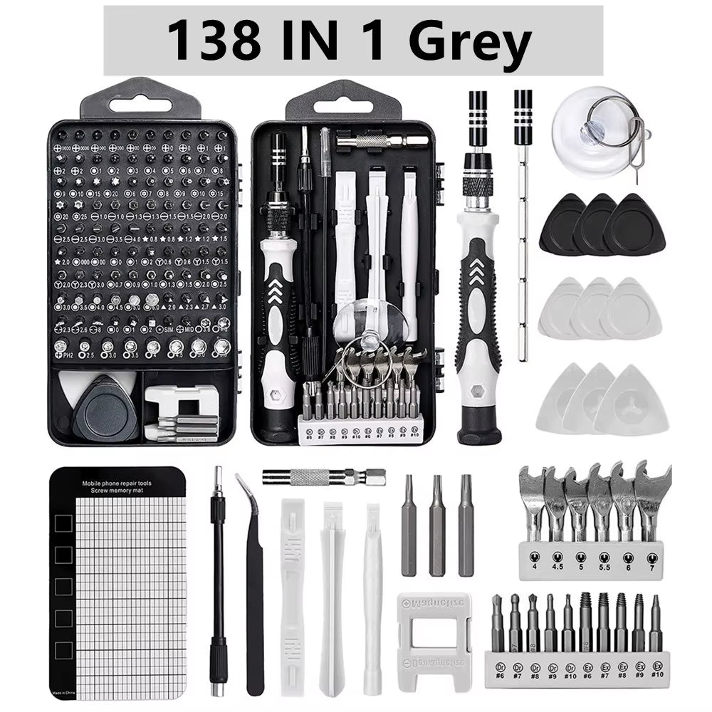 Precision Screwdriver Set,140Pcs Repair Tool Kit with 118 Bits Magnetic Screwdriver Set for Computer,Laptop,Phone Etc.