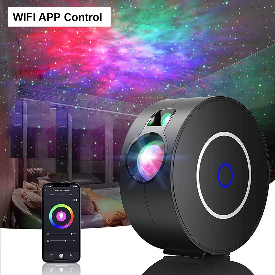 Tuya Wifi Smart Aurora Galaxy Star Projector Night Light Alexa Voice Control APP Control Star Projector LED Light Kids Baby Gift