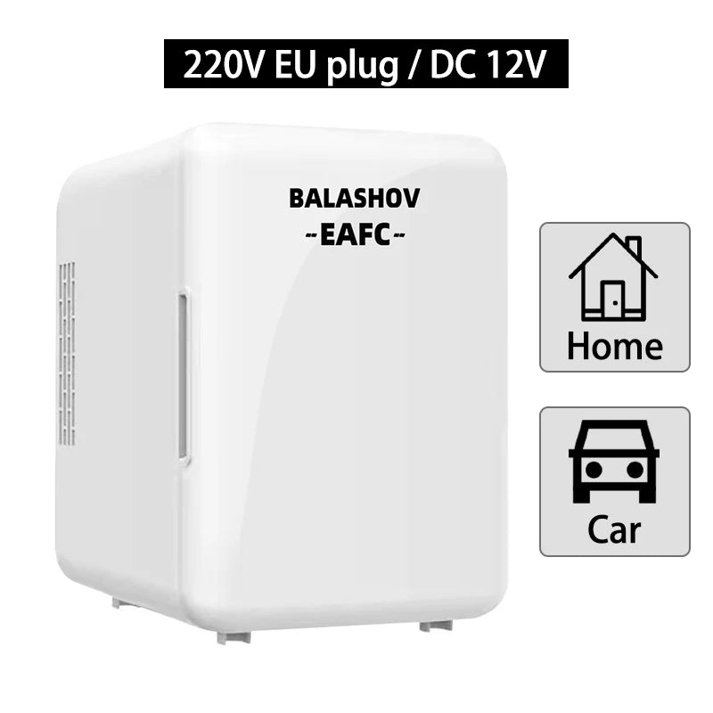 4L 12V/220V Mini Fridge Refrigerator Beauty Cooler Warmer Refrigerators Constant Temperature Skincare Preservation for HOME CAR