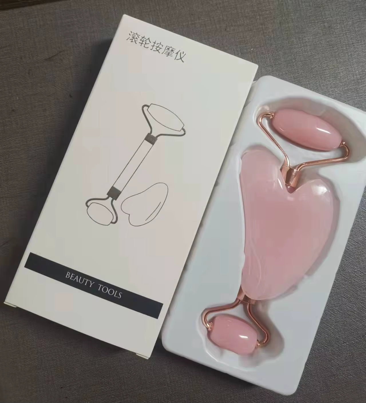 2Pcs/Set Face Spa Neck Massager for Face Roller Gua Sha Scraper Board Lift up Wrinkle Remover Eye Care Resin Guasha Set
