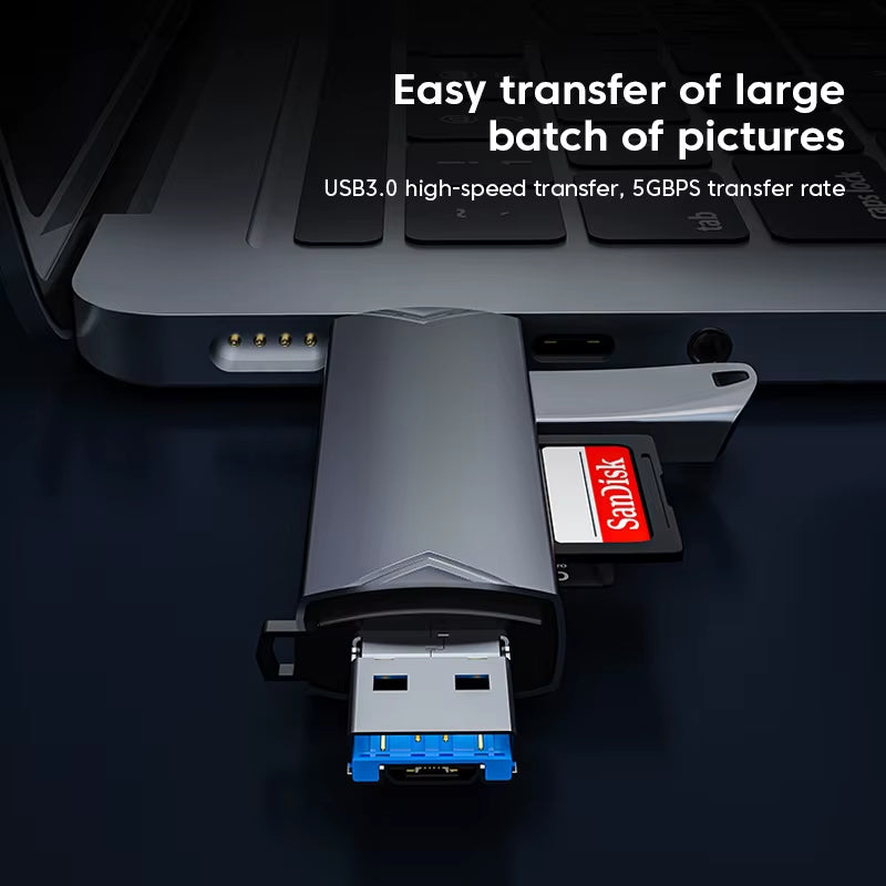 OTG Type C Micro Sd Card Reader Type C to Usb Otg Adapter 6 in 1 USB 3.0 TF Card USB Flash Drive Type C Card Reader