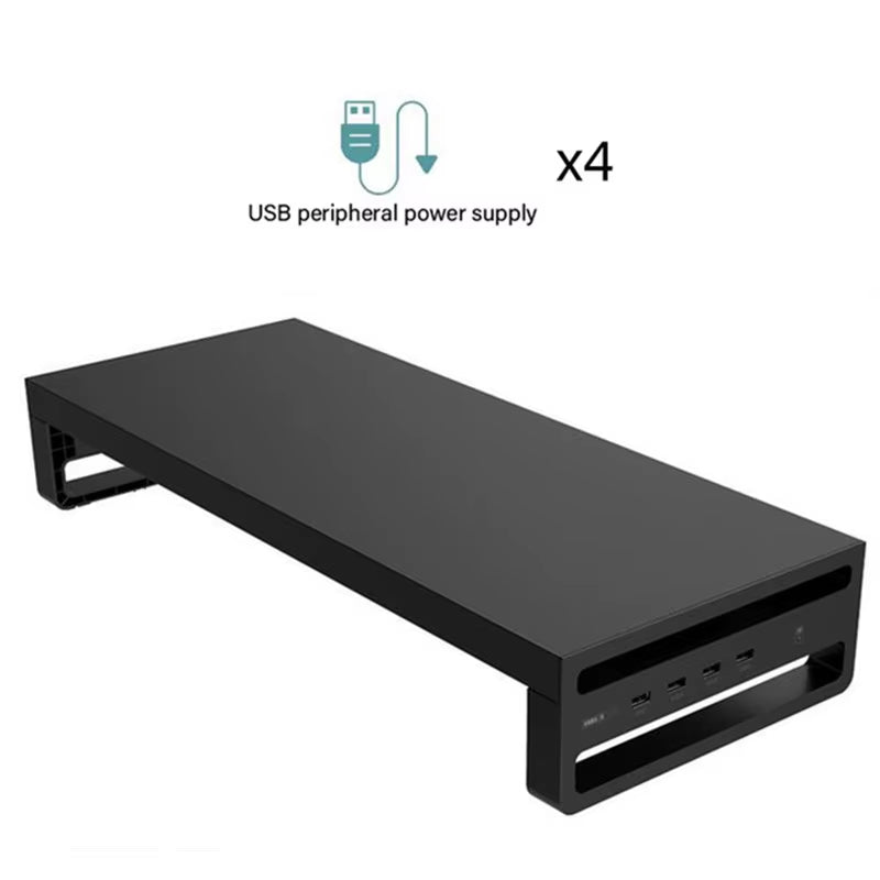 Monitor Wireless Charger Base Holder USB 3.0 4 Port Charger Stand Aluminum Alloy Computer Laptop Base Stand Bracket Multi