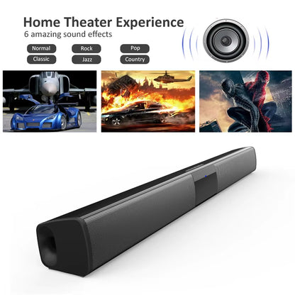 40W Wireless Bluetooth 5.0 Soundbar Speaker Hifi 3D Surround Stereo Support RAC TV Home Theater Sound Bar with Remote Control