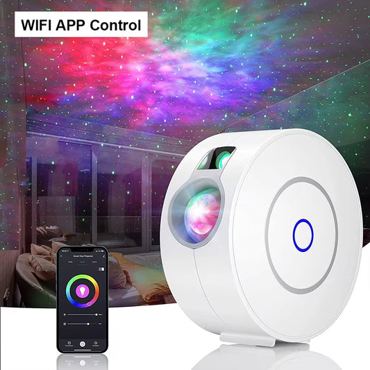 Tuya Wifi Smart Aurora Galaxy Star Projector Night Light Alexa Voice Control APP Control Star Projector LED Light Kids Baby Gift