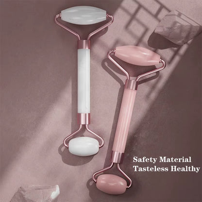 2Pcs/Set Face Spa Neck Massager for Face Roller Gua Sha Scraper Board Lift up Wrinkle Remover Eye Care Resin Guasha Set