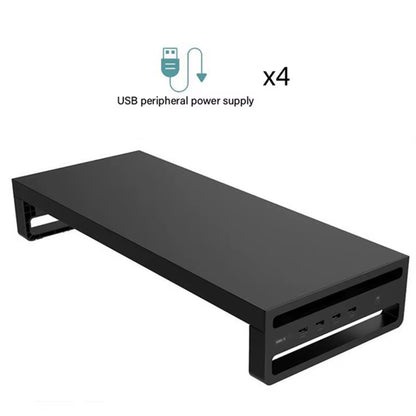 Monitor Wireless Charger Base Holder USB 3.0 4 Port Charger Stand Aluminum Alloy Computer Laptop Base Stand Bracket Multi